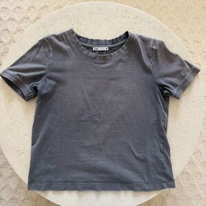 Zara Charcoal Short Sleeve Tee